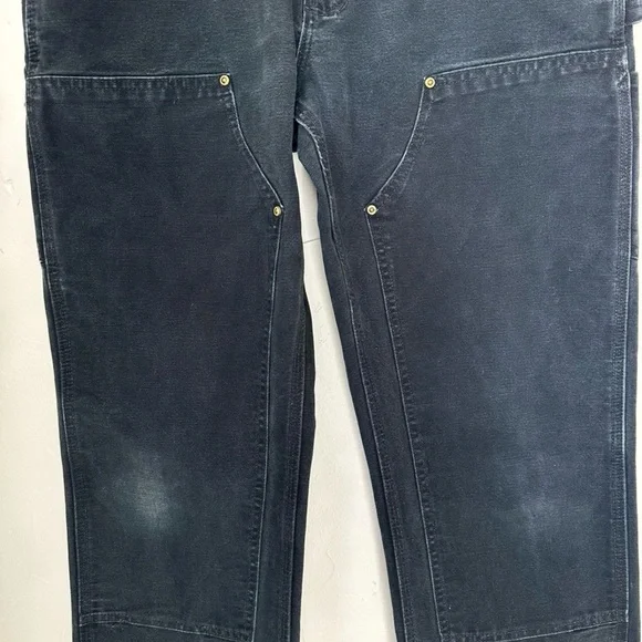 Perfect faded black Carhartt double knee pants